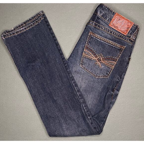 Wrangler Rock 47 Denim men's jeans slim boot dark washed 33 x 34 - Picture 5 of 7